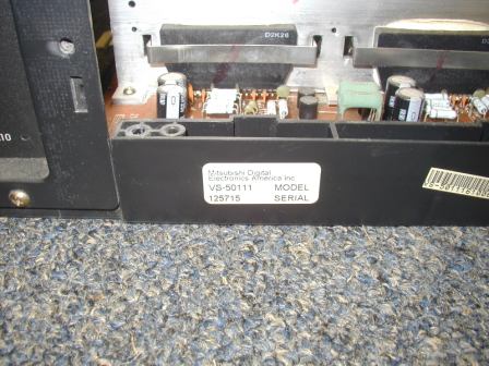 Mitsubishi Model 50111 - 50 inch Projector Monitor Projector and Chassis (Item #4) (Image 2) (Came Out Of A Mazan Flash Of The Blade Machine)